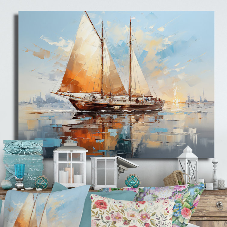 Latitude Run® Boat Minimalism Regatta I Boat Metal Wall Art Wayfair